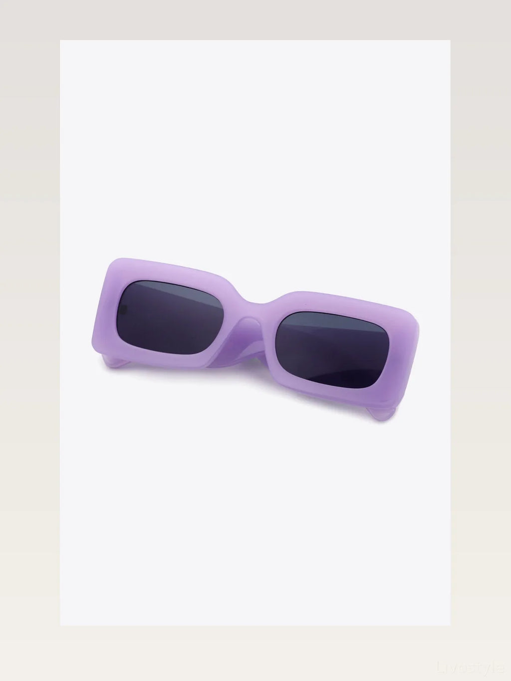 Polycarbonate Frame Rectangle Sunglasses – Lilac