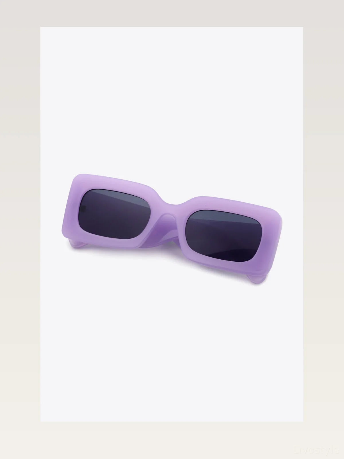 Polycarbonate Frame Rectangle Sunglasses – Lilac