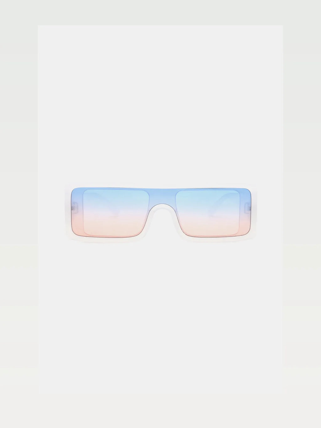 Oversized Rectangle Sunglasses with Ombre Gradient Lenses