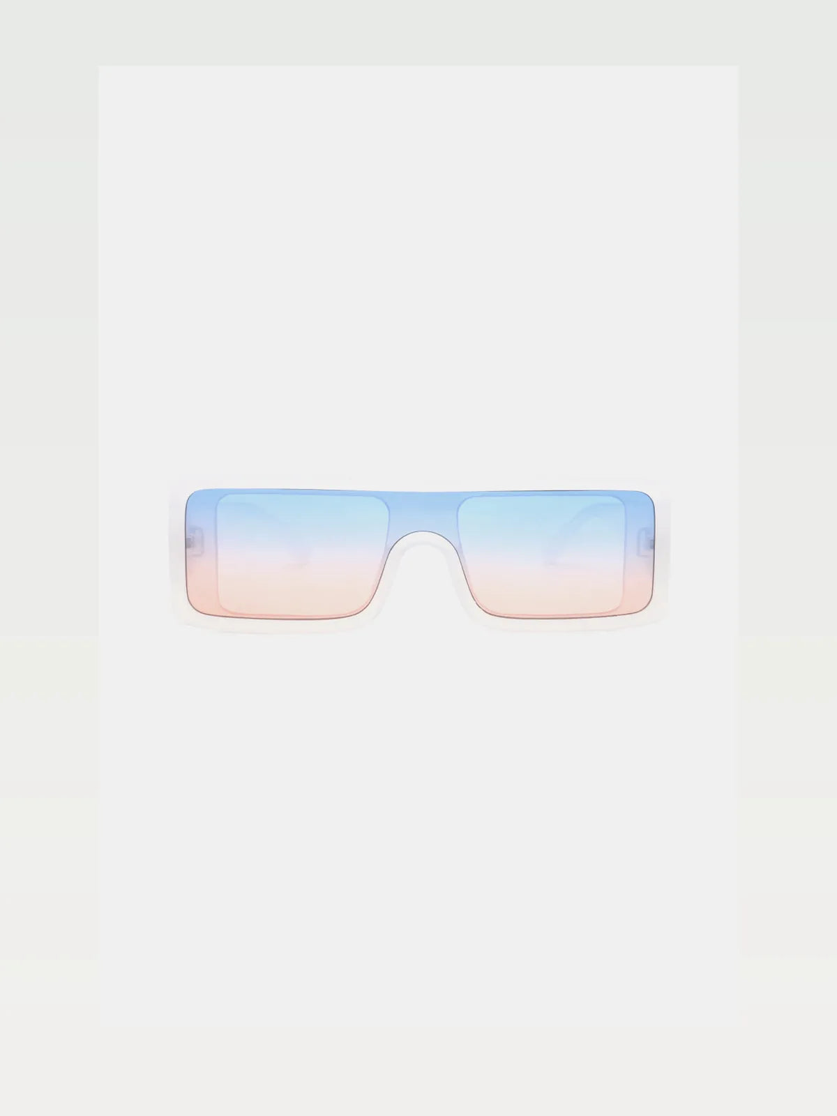 Oversized Rectangle Sunglasses with Ombre Gradient Lenses