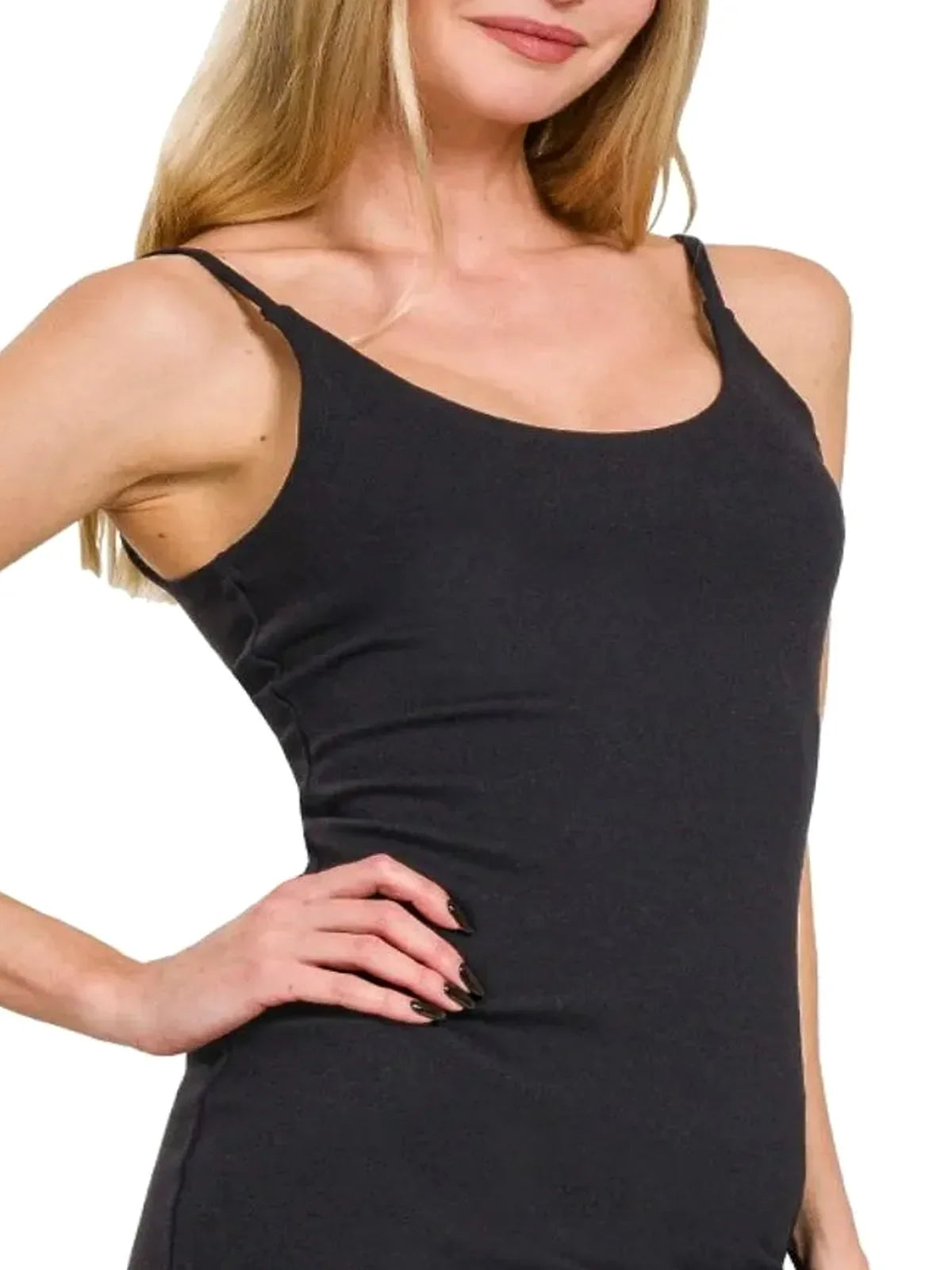 Ponte Spaghetti Strap Bodycon Mini Dress