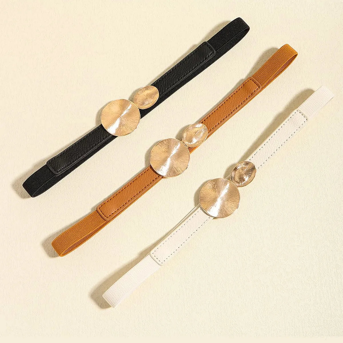 Ivory Accessory PU Leather Belt