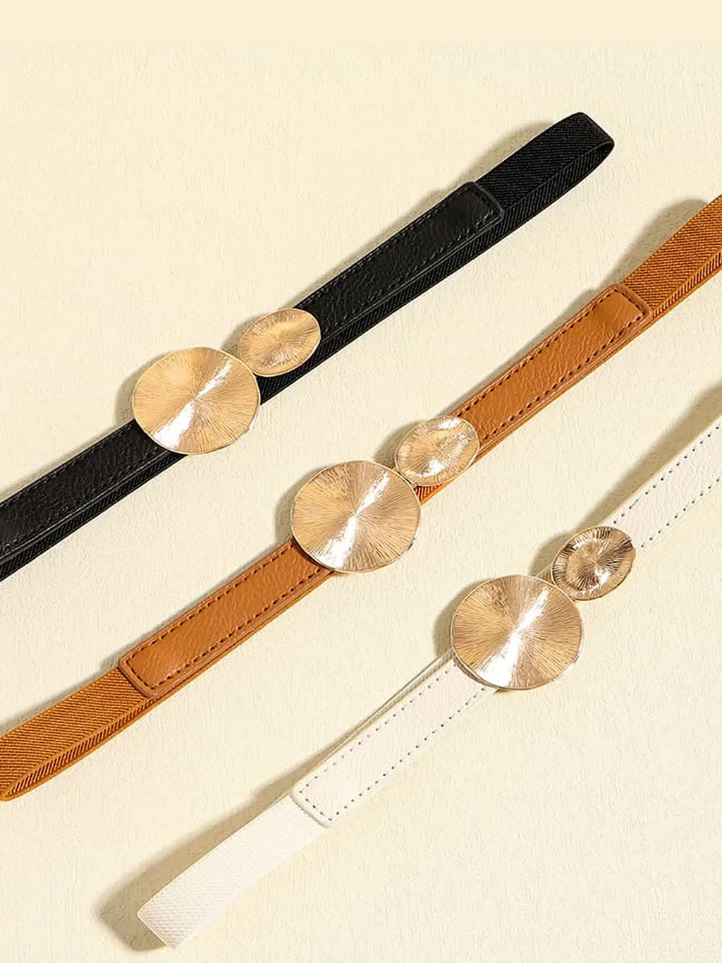 Ivory Accessory PU Leather Belt