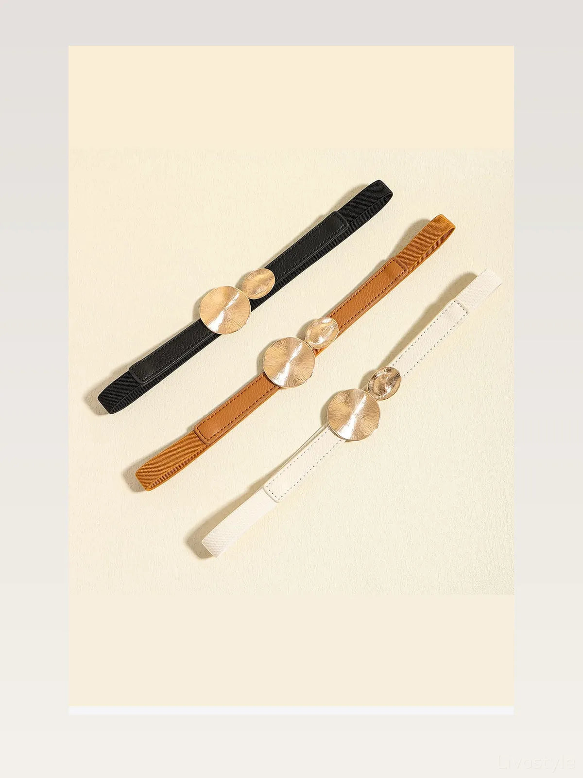 Ivory Accessory PU Leather Belt