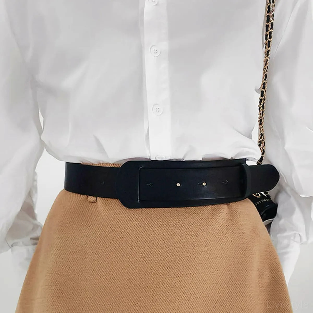 Belted A-Line PU Leather Belt