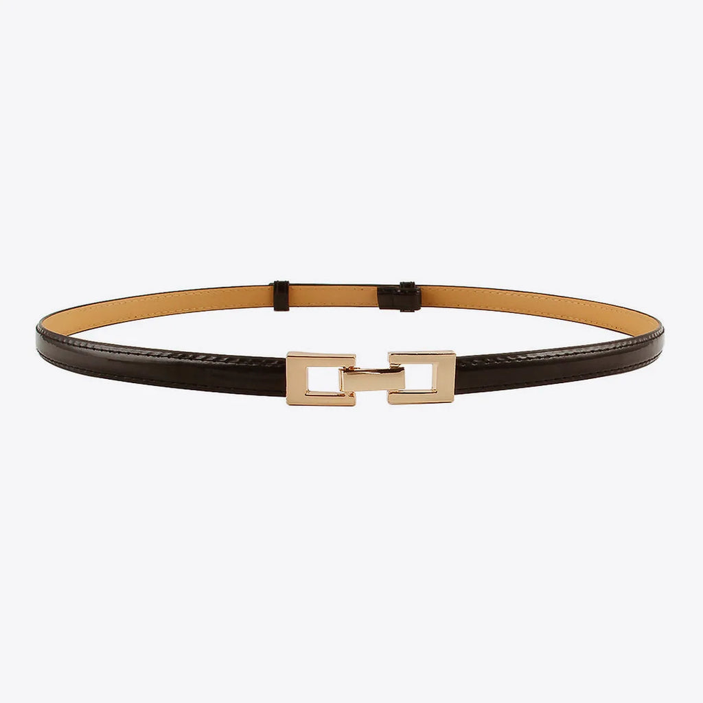 Skinny PU Belt for High Waist Styling