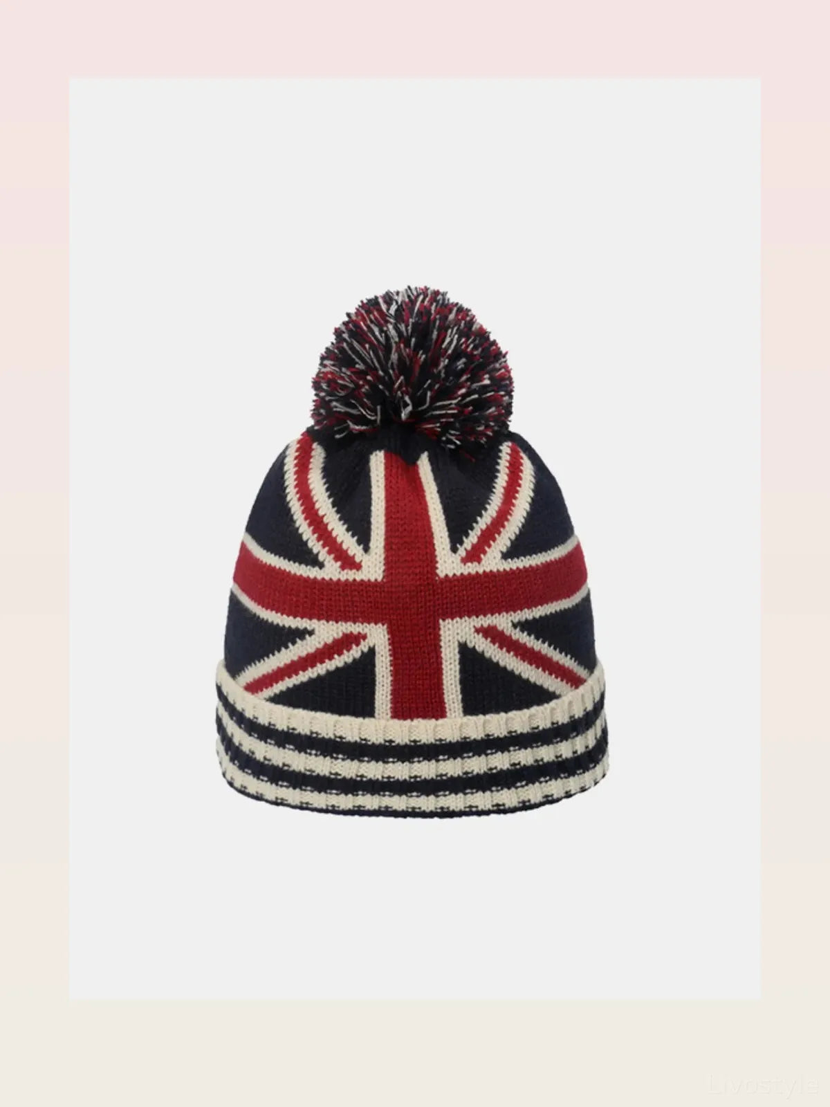 Roll Rim US Flag Knit Hat