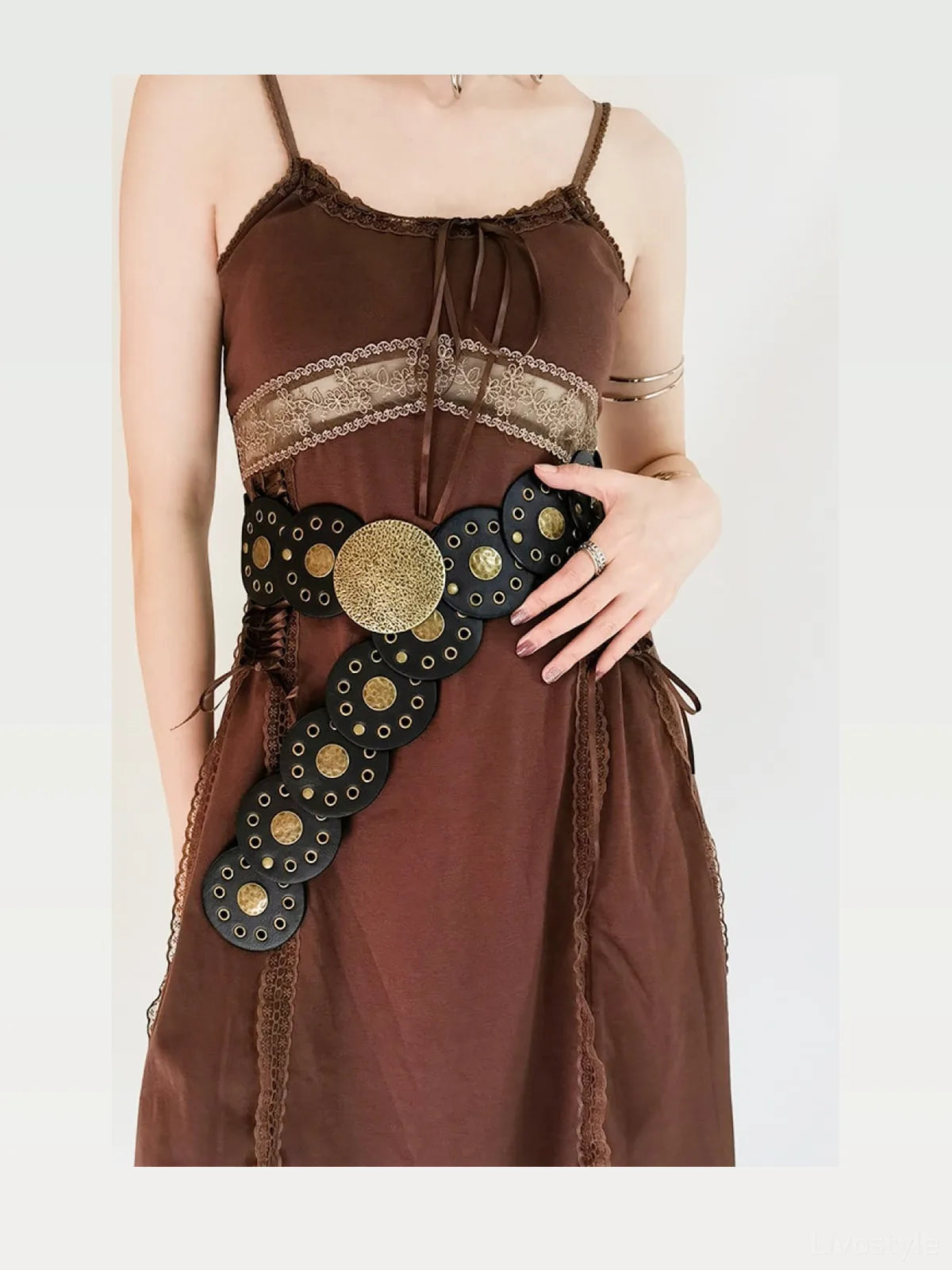 Round Shape PU Leather Belt