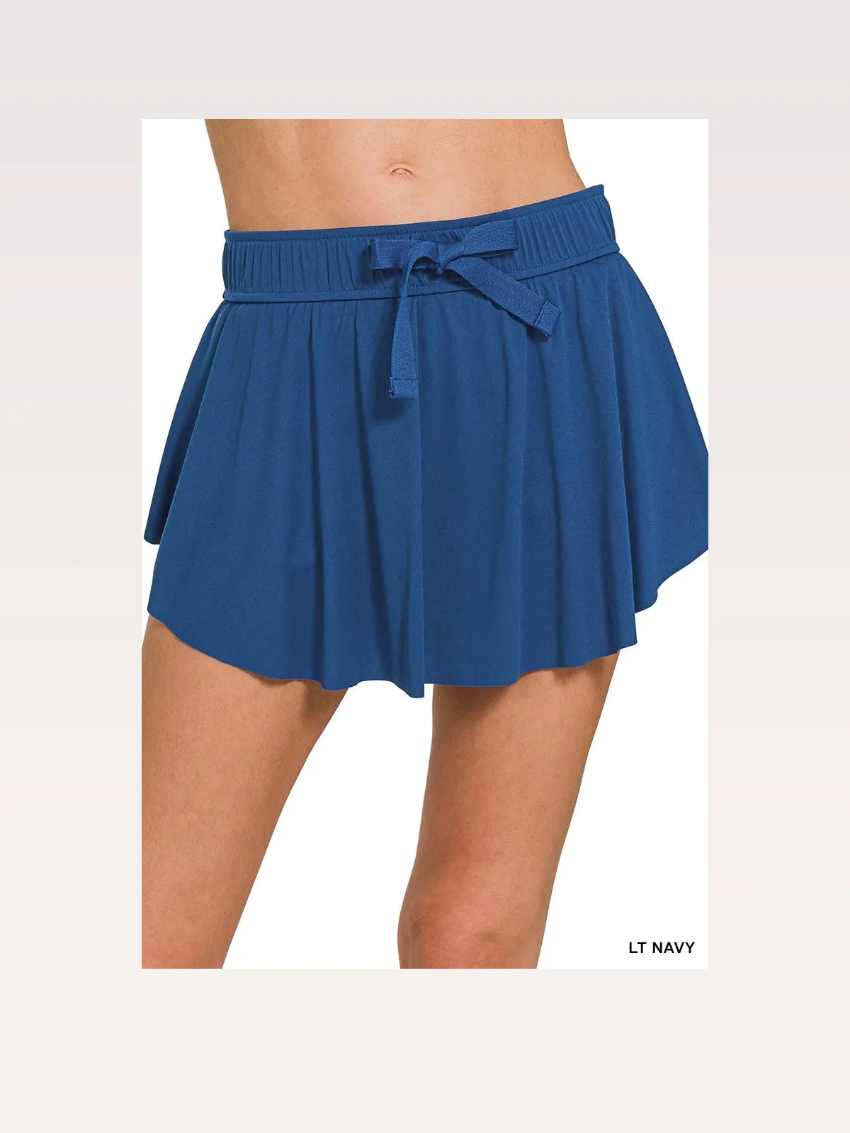 Ruffle Hem Tennis Skirt with Hidden Inner Pockets