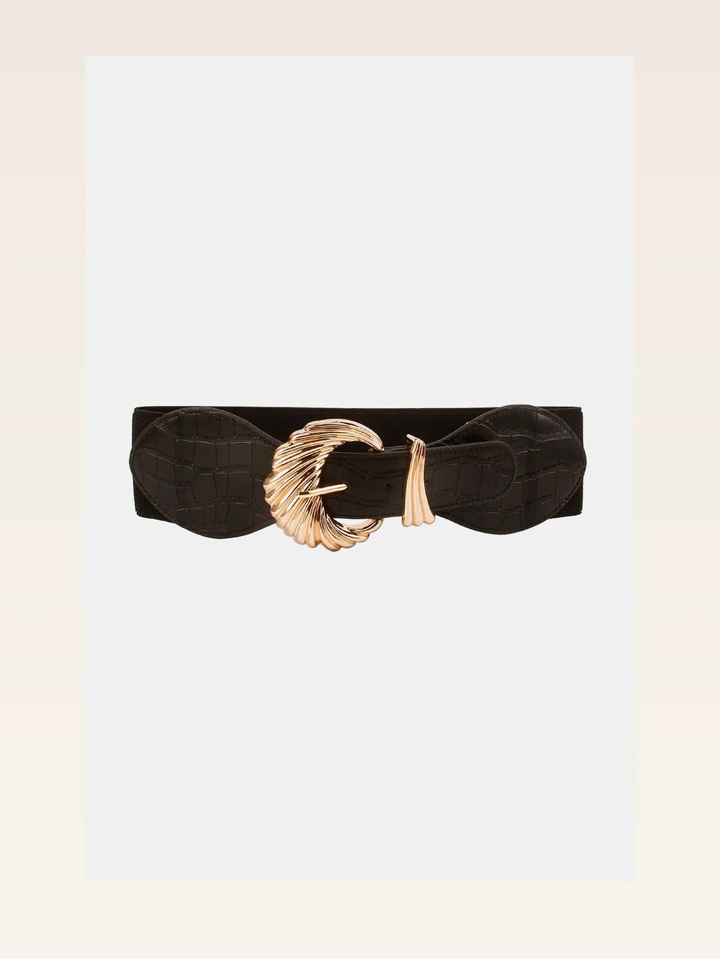 Shell Alloy Buckle Elastic Belt