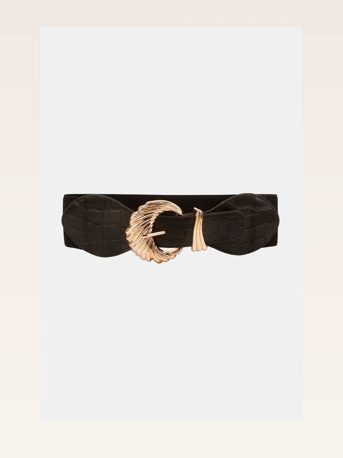 Shell Alloy Buckle Elastic Belt