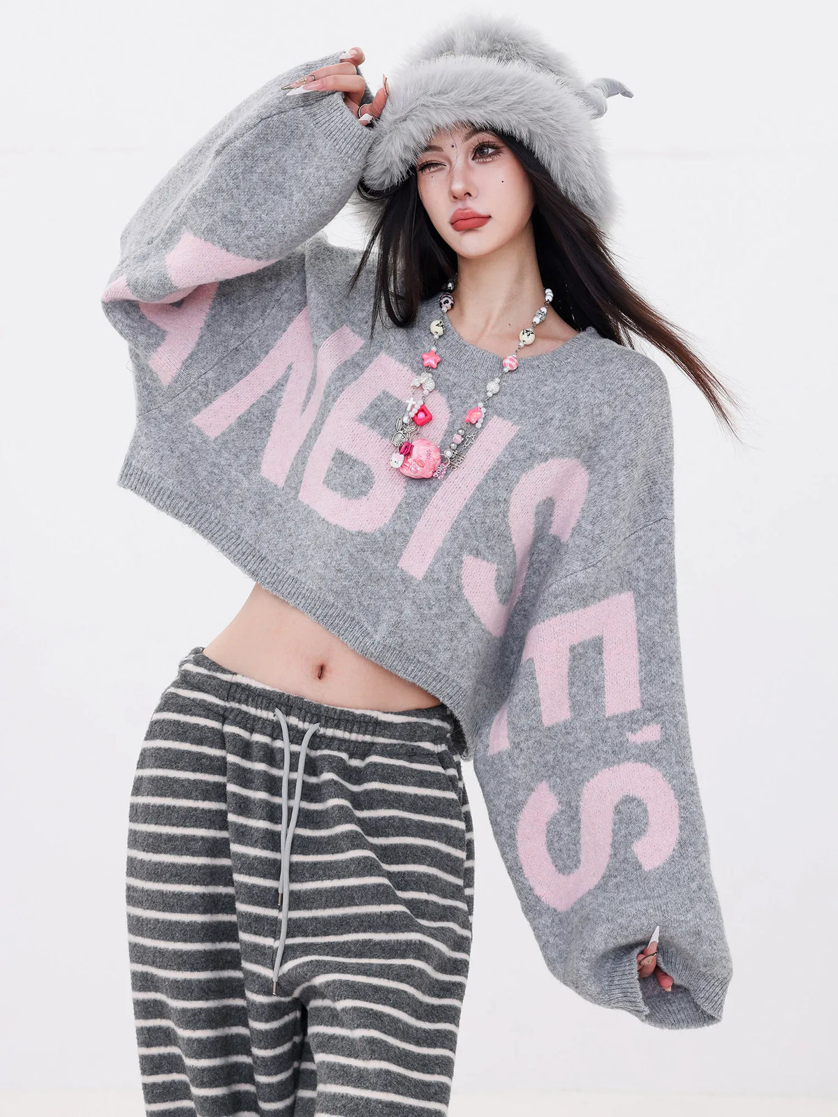 SITRA Women's Casual Retro Loose Knit Sweater