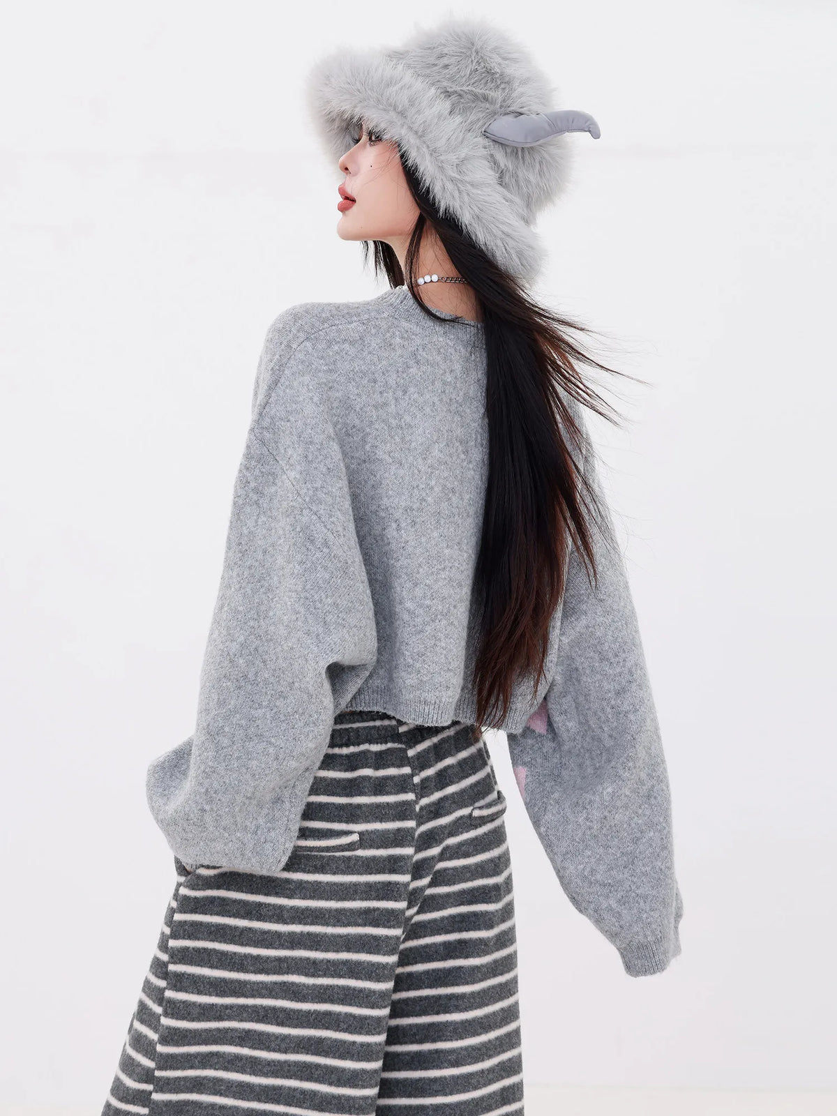 SITRA Women's Casual Retro Loose Knit Sweater
