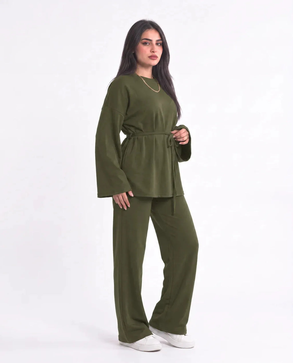 SITRA Women's Casual Tie Waist Lounge Set