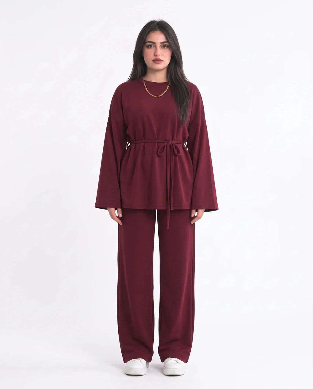 SITRA Women's Casual Tie Waist Lounge Set