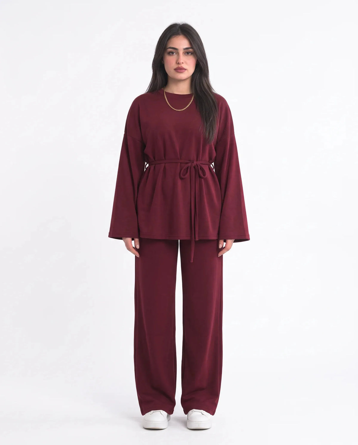SITRA Women's Casual Tie Waist Lounge Set