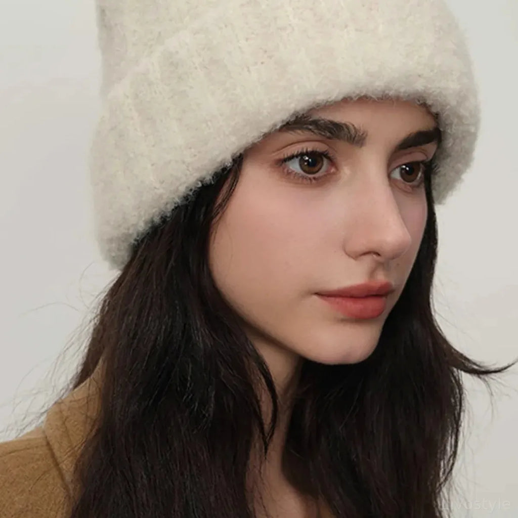 Solid Color Textured Thermal Knit Hat