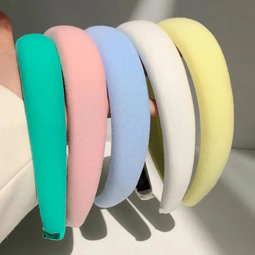 Solid Polyester Wide Padded Headband