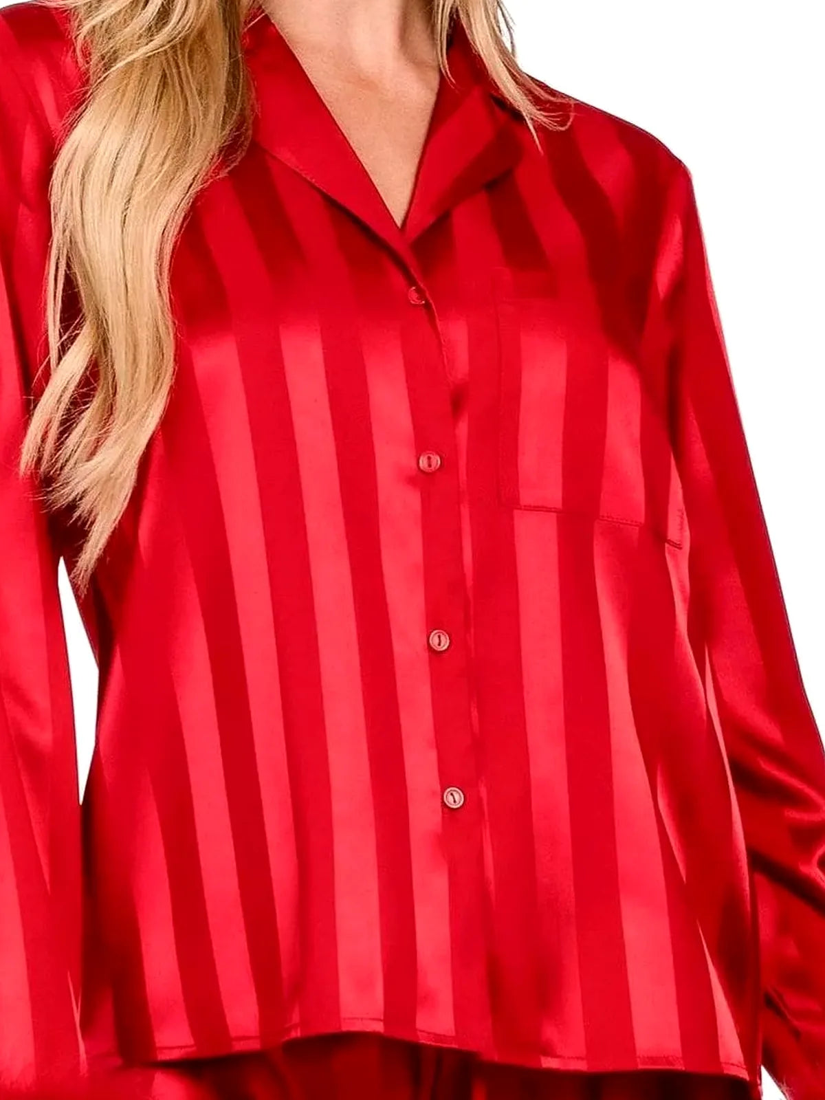 Striped Feather Trim Collared Shirt and Shorts Lounge Set