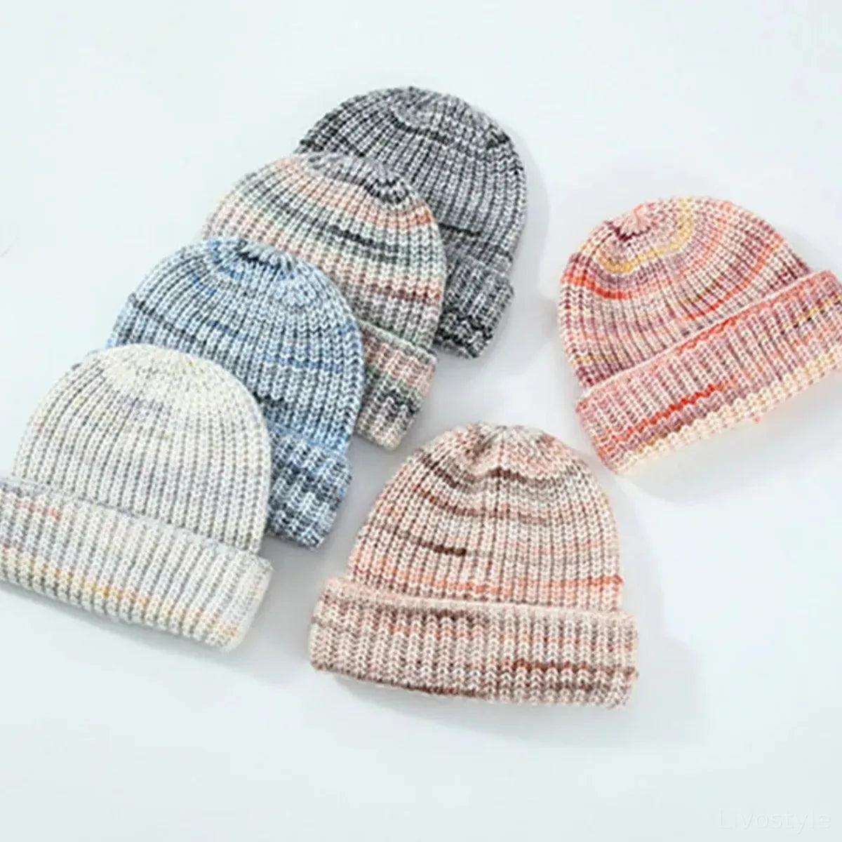 Thermal Contrast Knit Beanie Hat