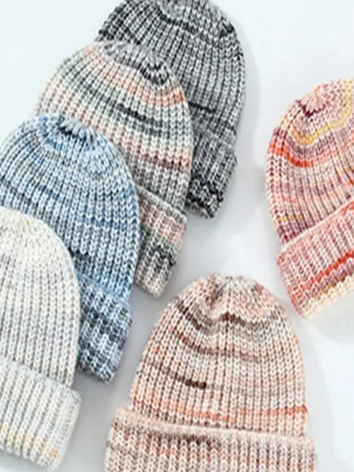 Thermal Contrast Knit Beanie Hat