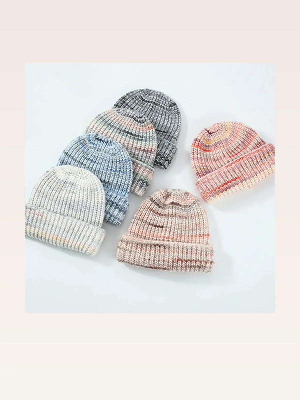 Thermal Contrast Knit Beanie Hat