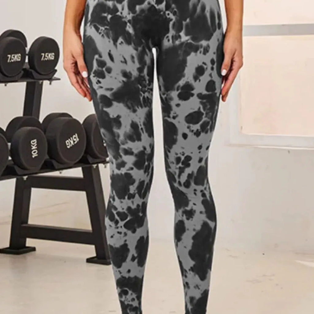 Tie-Dye High Waist Full Length Active Leggings