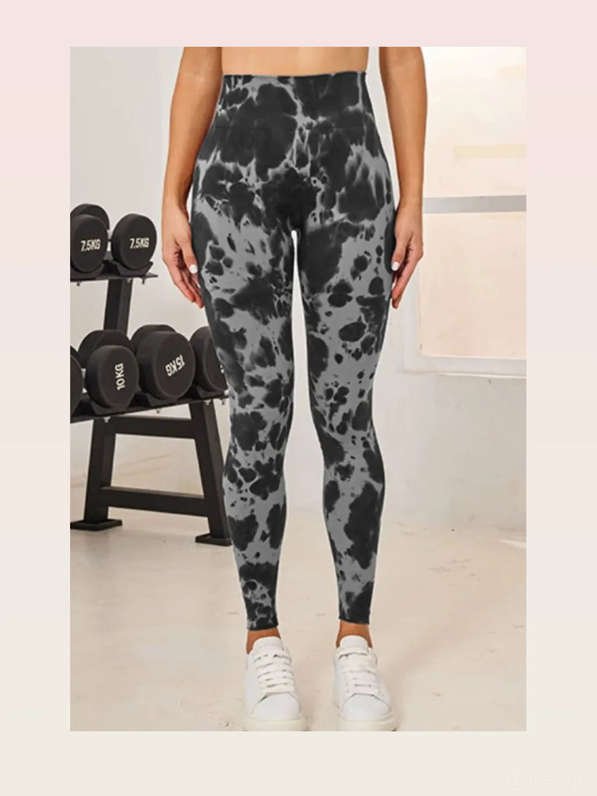 Tie-Dye High Waist Full Length Active Leggings
