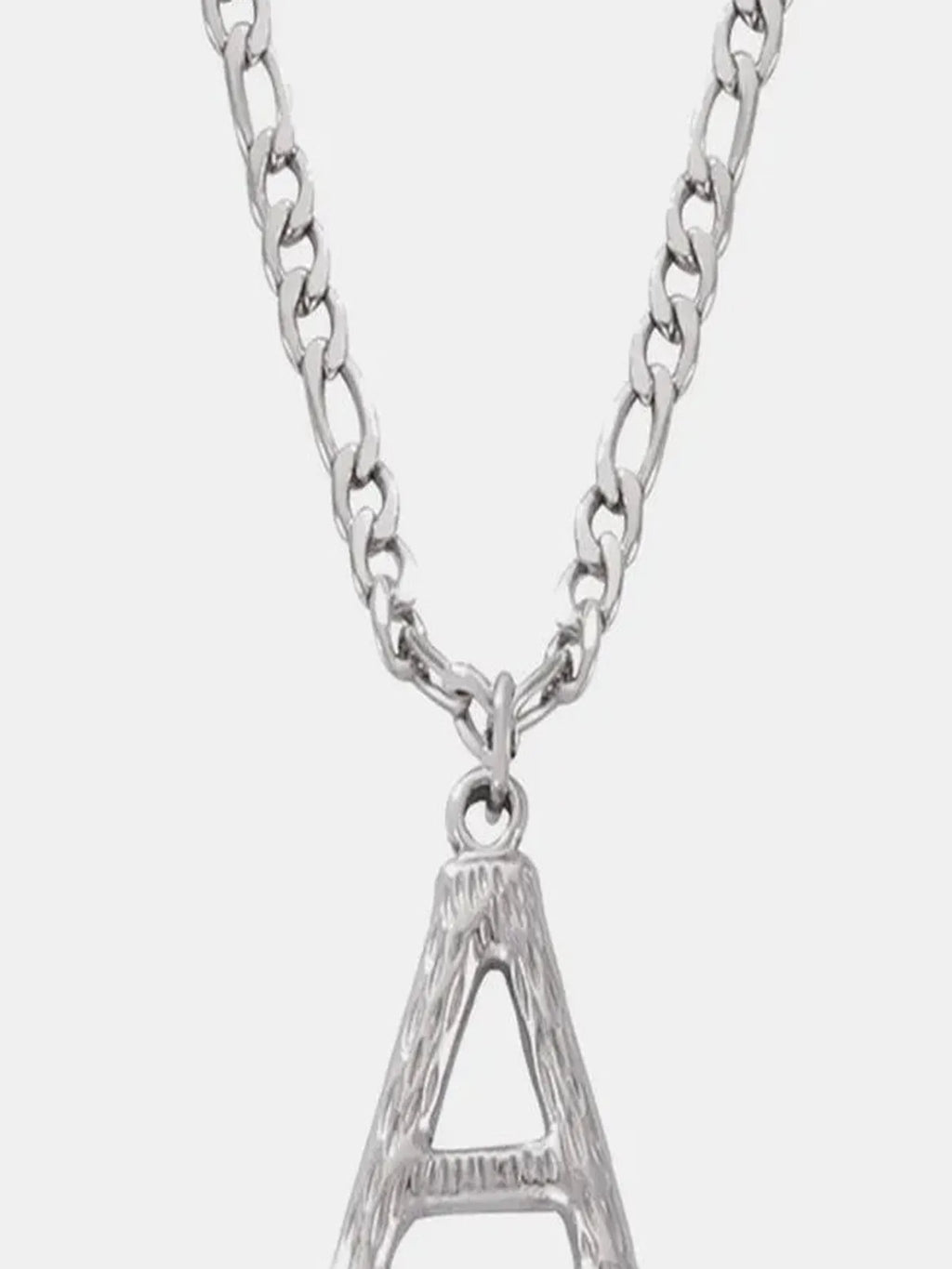 Titanium Steel Initial Letter Pendant Necklace