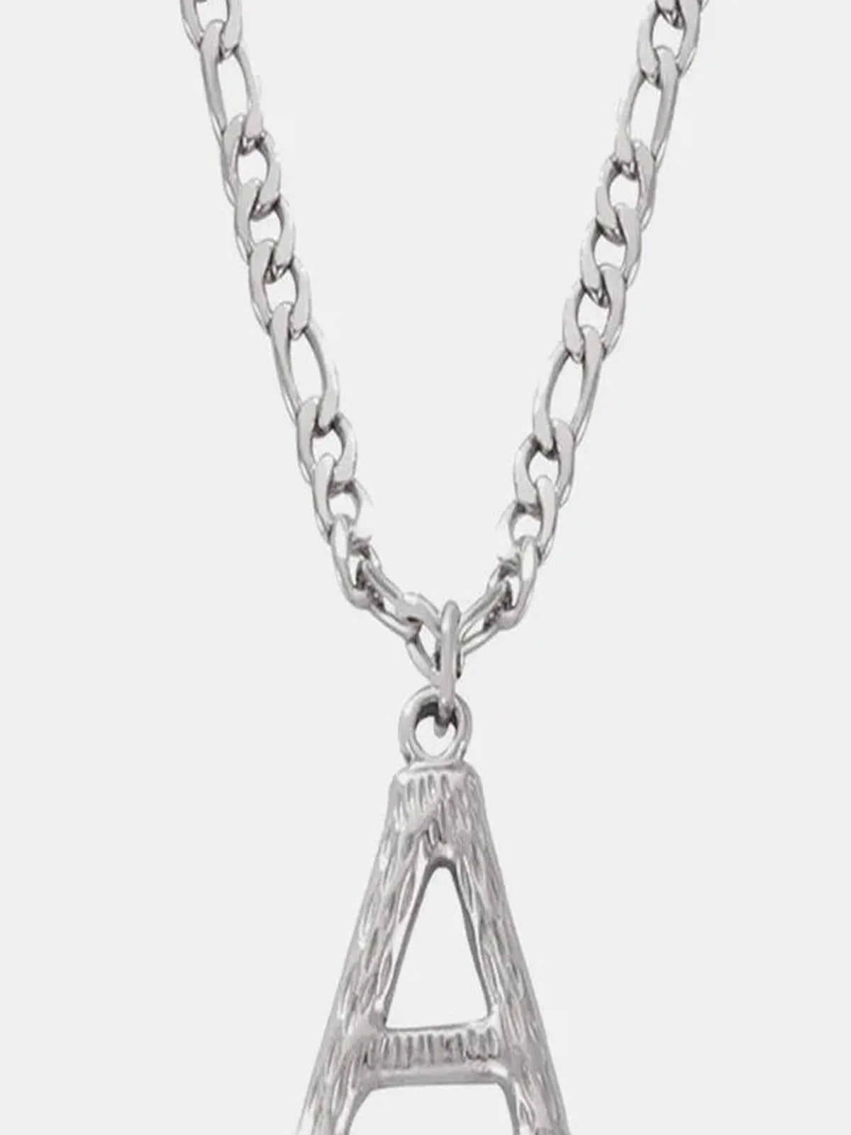 Titanium Steel Initial Letter Pendant Necklace