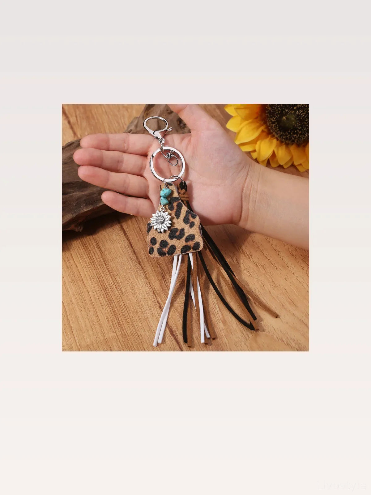 Turquoise Fringe Detail Key Chain
