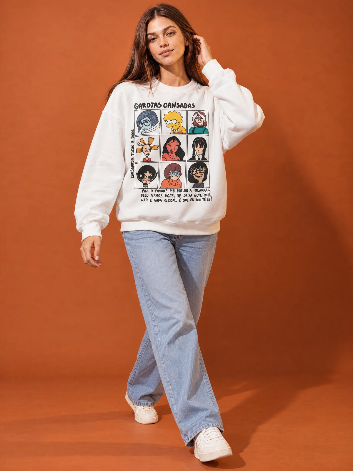 Unisex Oversize Fit Cotton Crewneck Sweatshirt