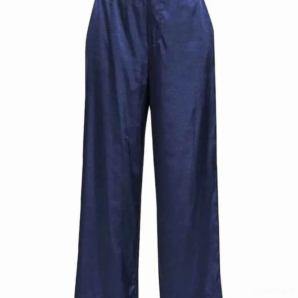 Wide-Leg Satin Palazzo Pants