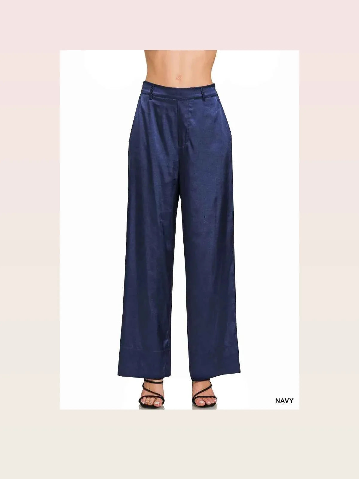Wide-Leg Satin Palazzo Pants