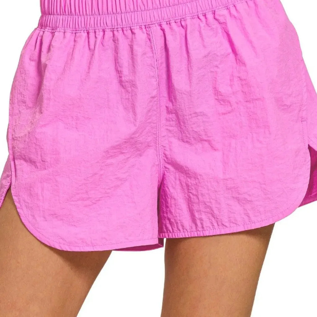 Lightweight Windbreaker Running Shorts with Slit Hem