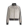 Women's American Retro Polka Dot Stand Collar Jacket Zipper Sweatshirt Coat