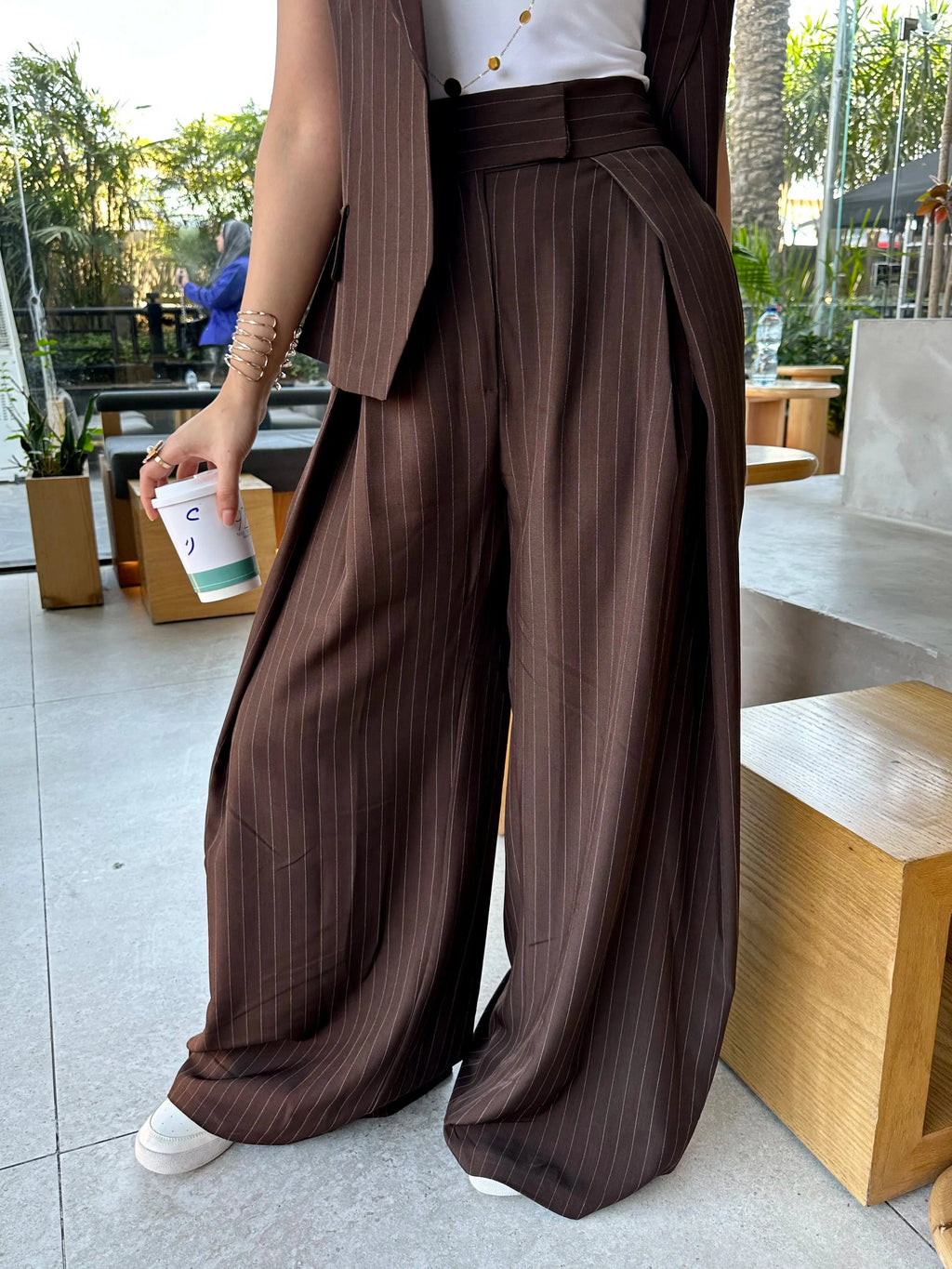 Women's Casual Linen Vest and Pants Two-Piece Set