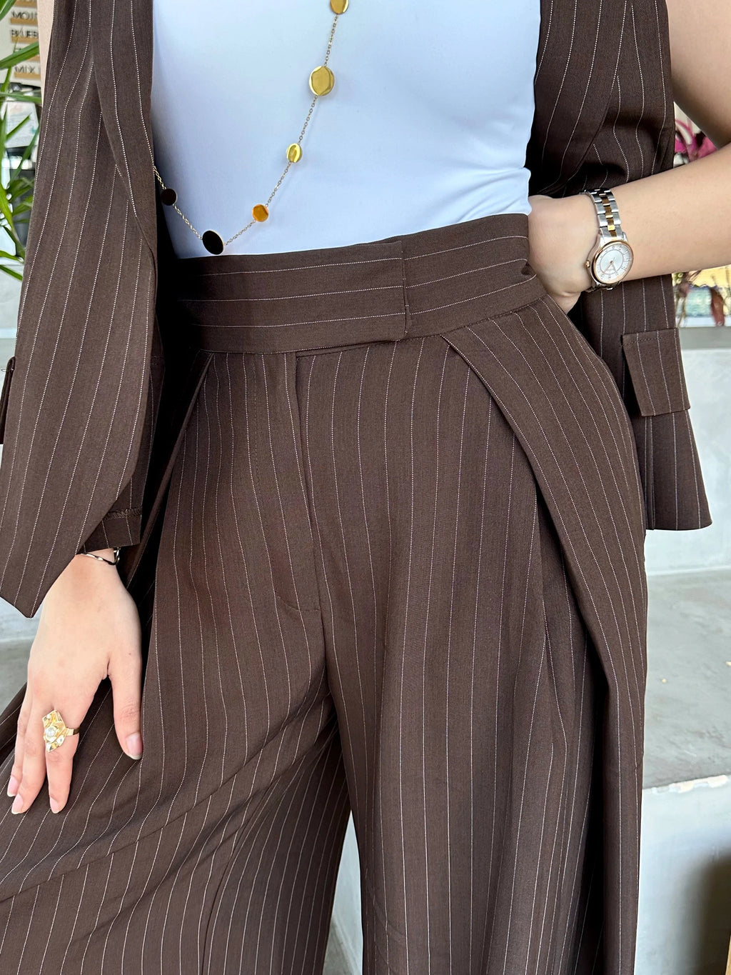 Women's Casual Linen Vest and Pants Two-Piece Set