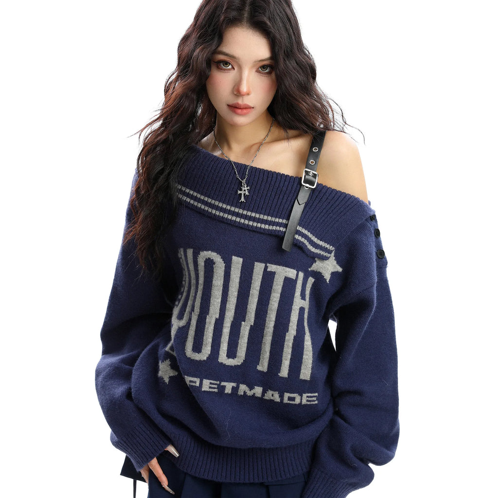 Women's Casual Retro Knitted Pullover Sweater