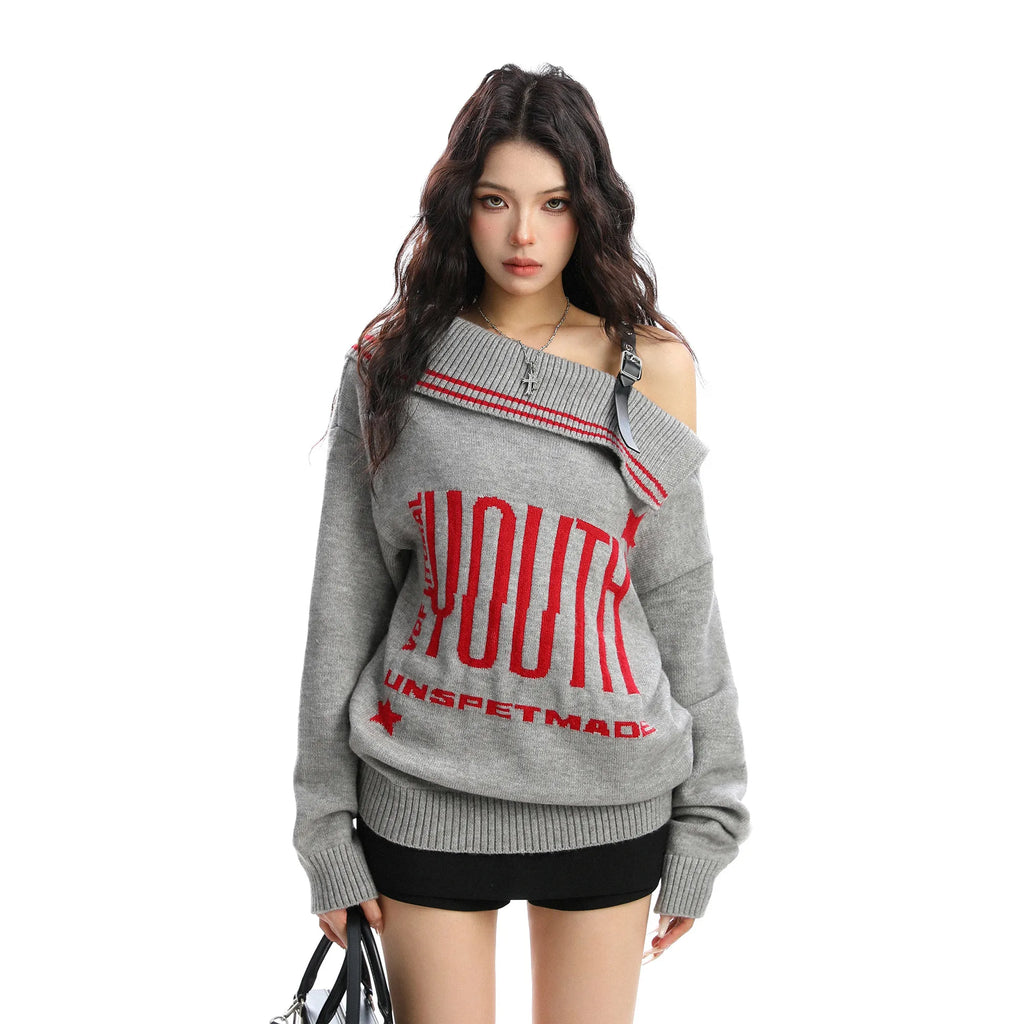 Women's Casual Retro Knitted Pullover Sweater