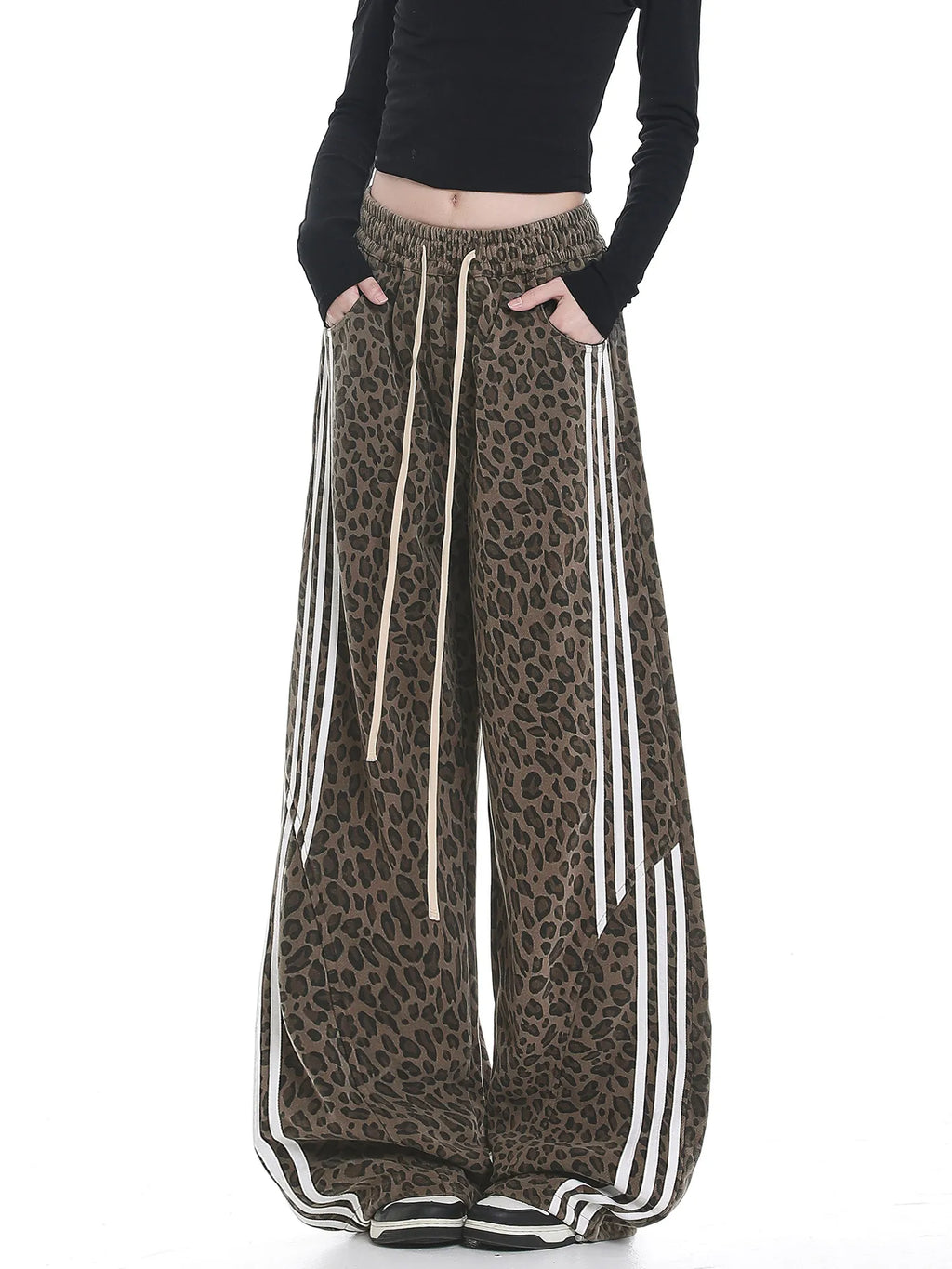 Women's Casual Retro Oversize Demi-Season Trousers