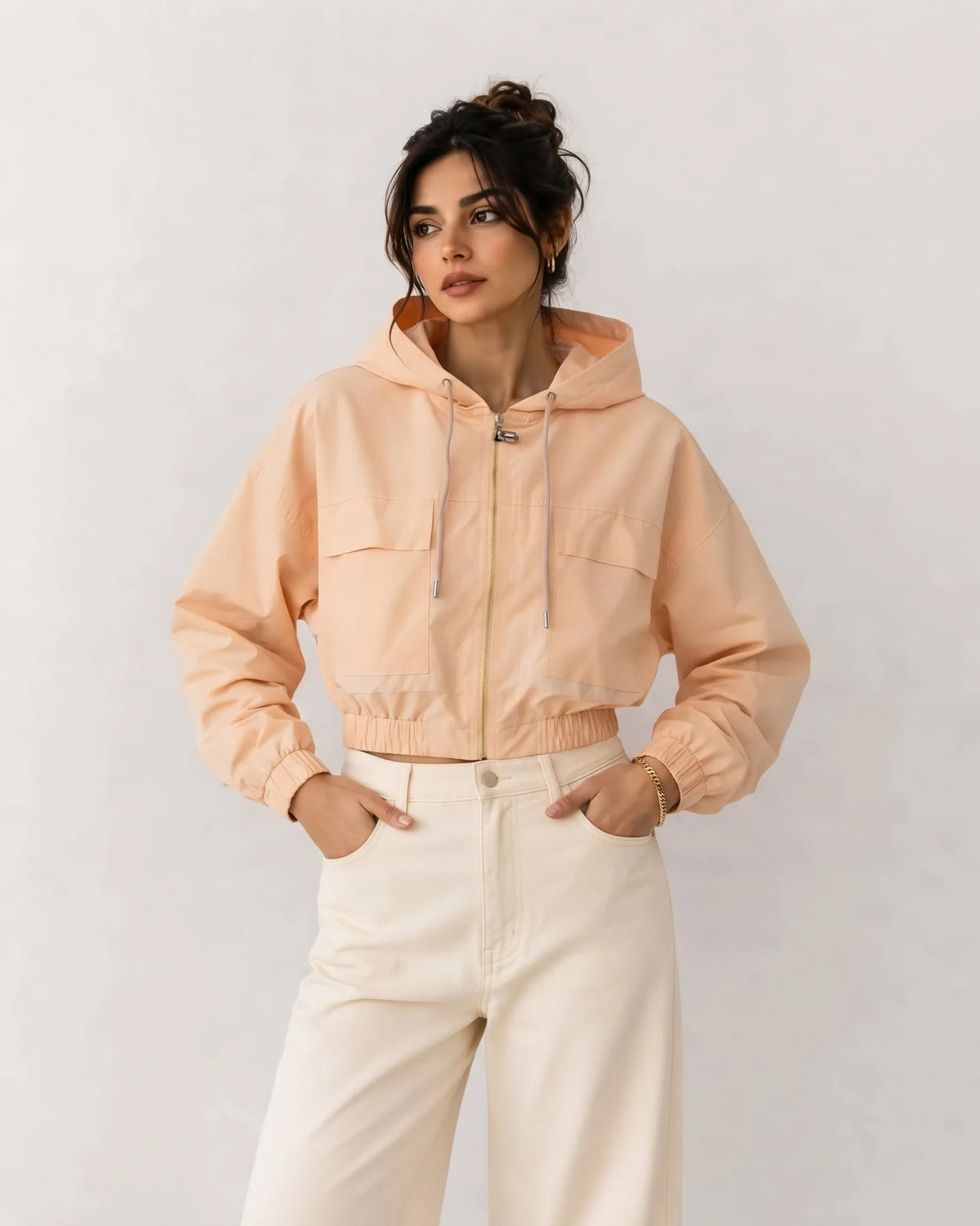 Women's Casual Short Parachute Jacket