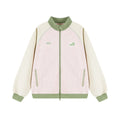 Women's Color-Block Stand Collar Raglan Sports Cardigan Jacket