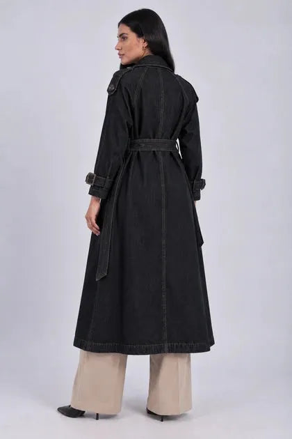 Women's Denim Trench Coat