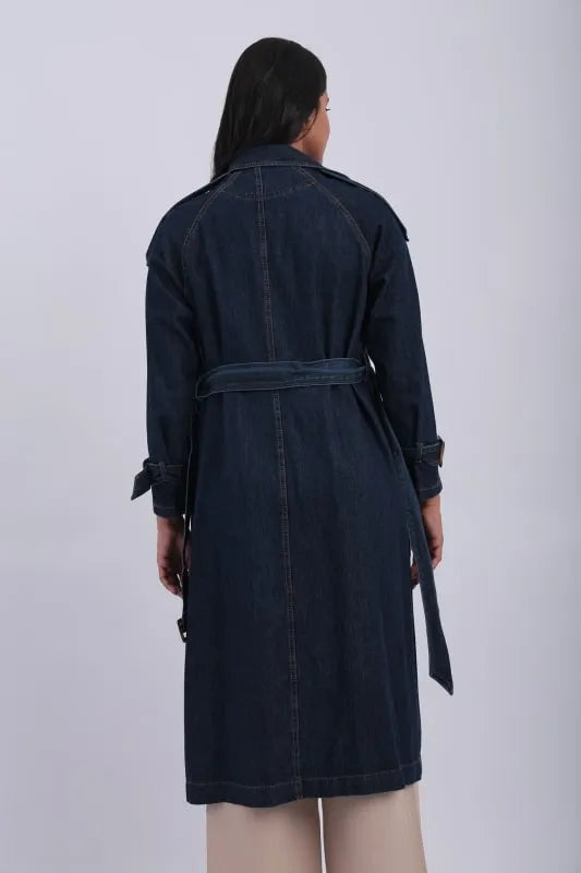 Women's Denim Trench Coat