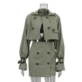 Women's Retro Short Jacket and Mini Skirt Two-Piece Set