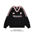 Women's Star Print V-Neck Loose Fit Sweatshirt