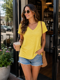 Sunshine Slub V-Neck Tee