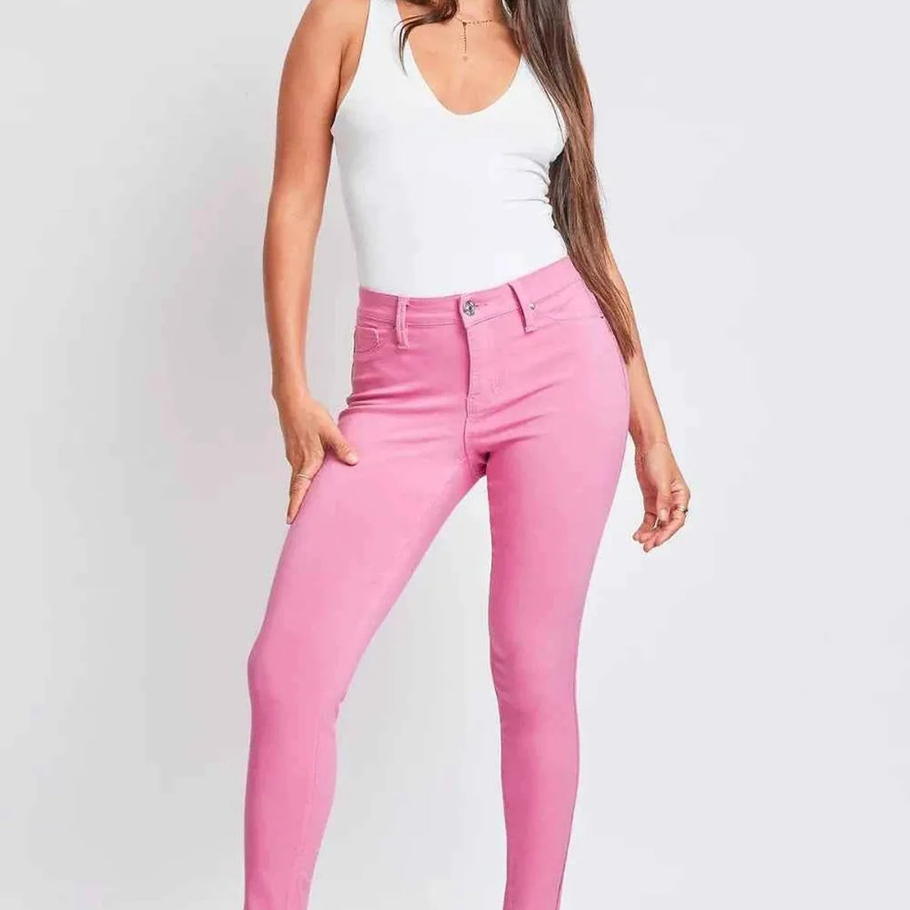 Hyperstretch Mid-Rise Ankle Skinny Pants