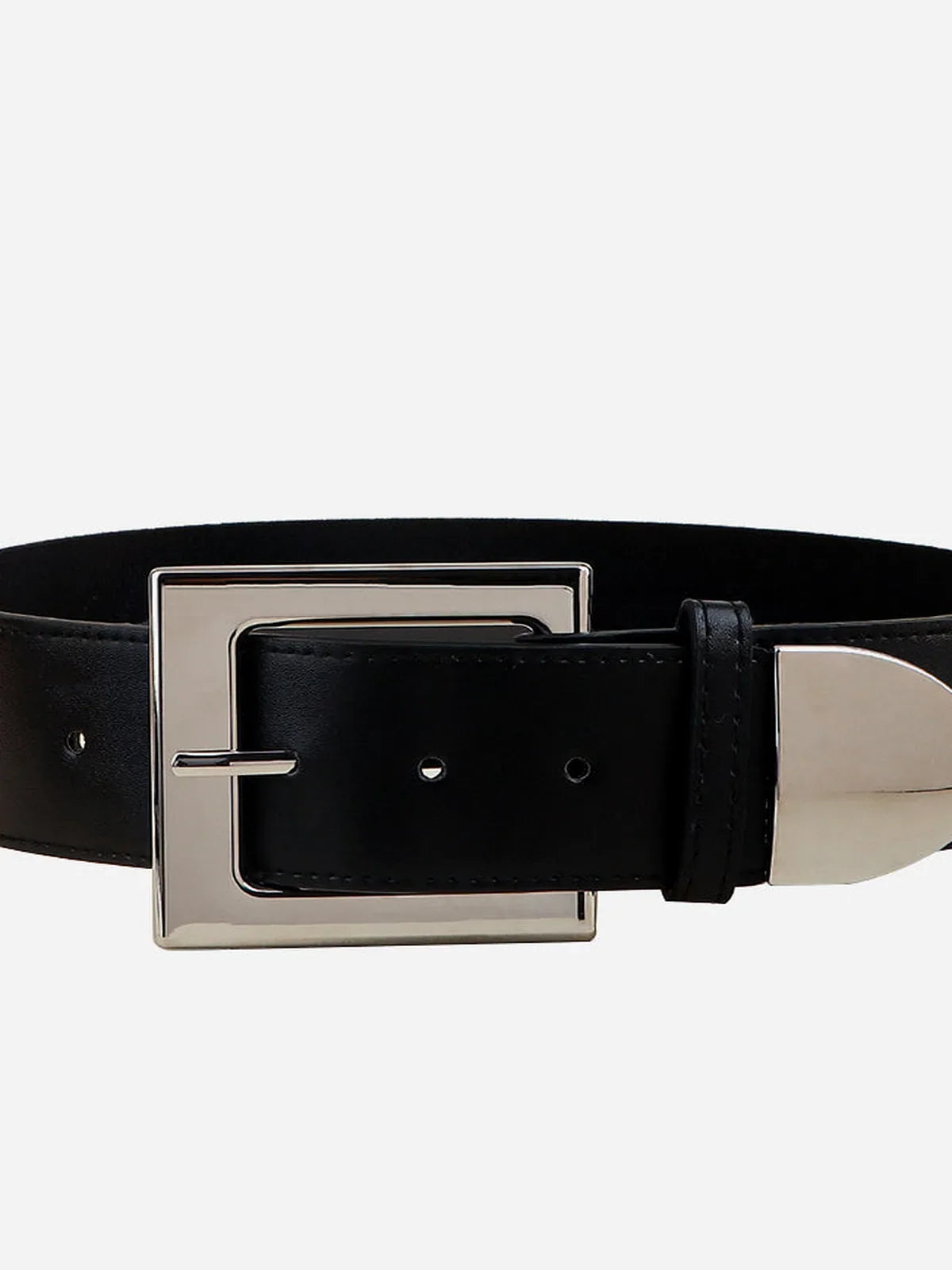 Square Buckle PU Leather Belt